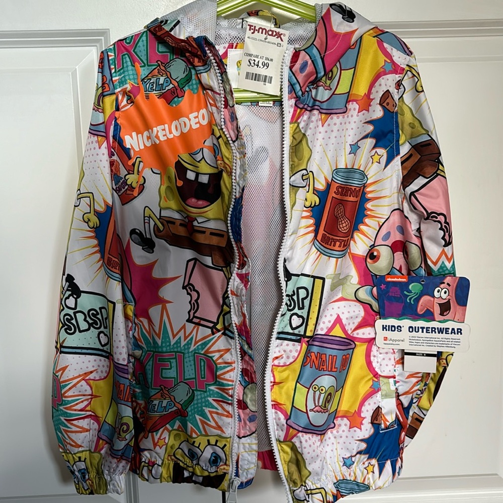 SpongeBob SquarePants raincoat for kids. Fun, bright, stylish. New with tags.